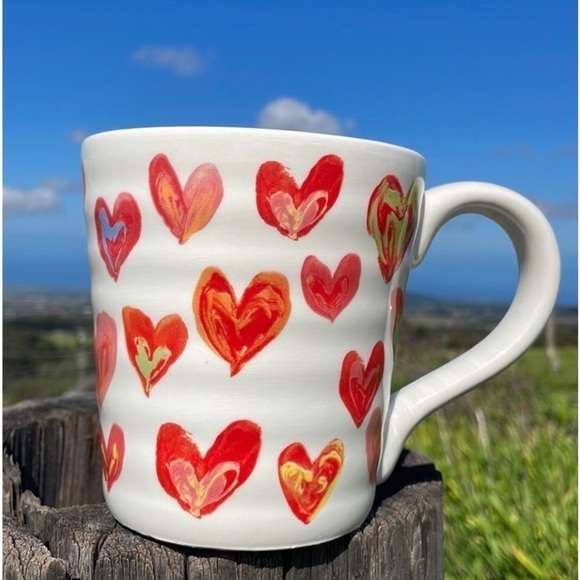 NEW Ceramic Red Heart Love Big mug - Picture 3 of 4